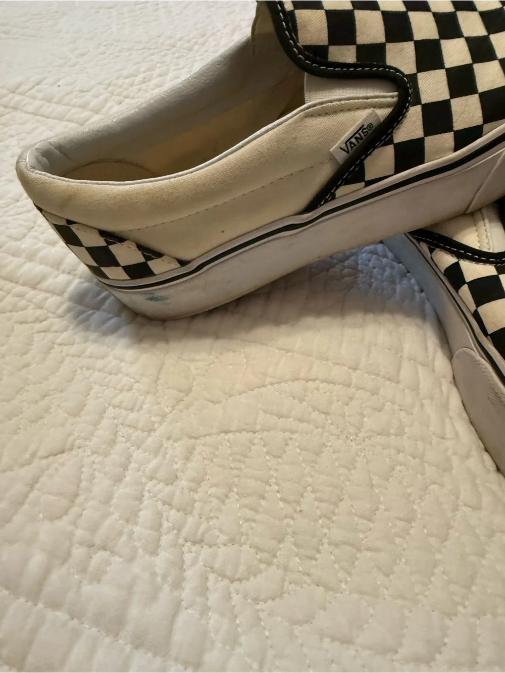 Platform Vans women’s Classic Slip-On Checkerboard Shoes size 10